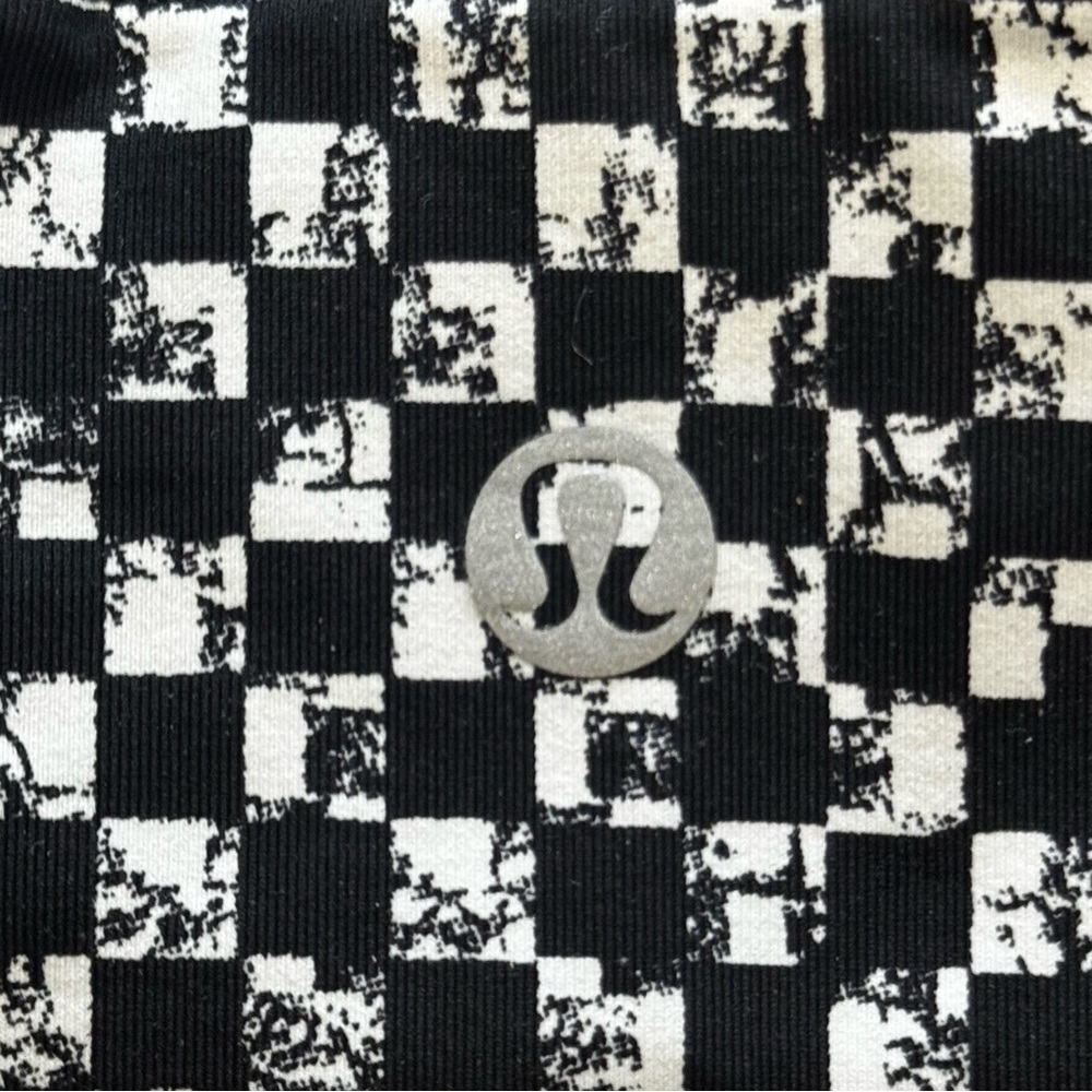 Lululemon energy bra set of two Size 8 checkered black white padded - Picture 4 of 9